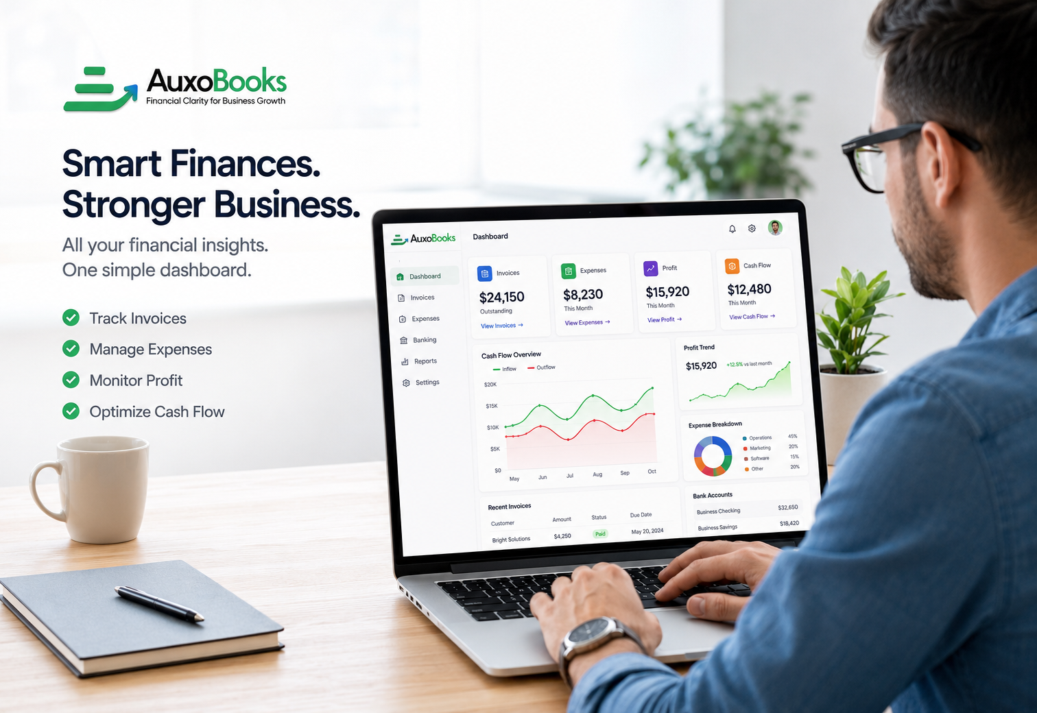 AuxoBooks plain language bookkeeping