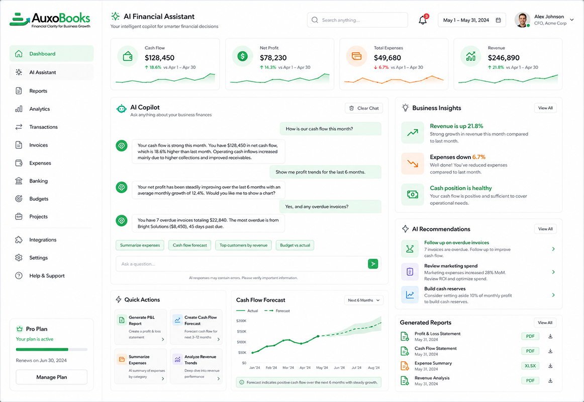 AuxoBooks AI Copilot