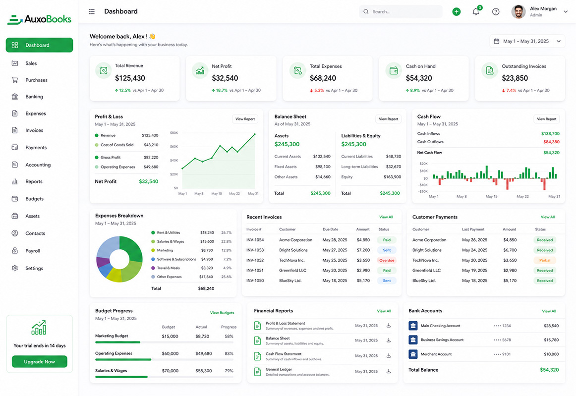 AuxoBooks accounting management