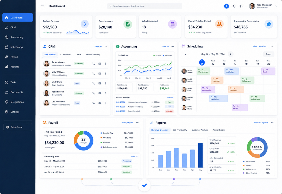 AuxoBooks payments and accounting preview