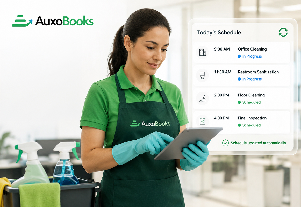 AuxoBooks cleaning services preview