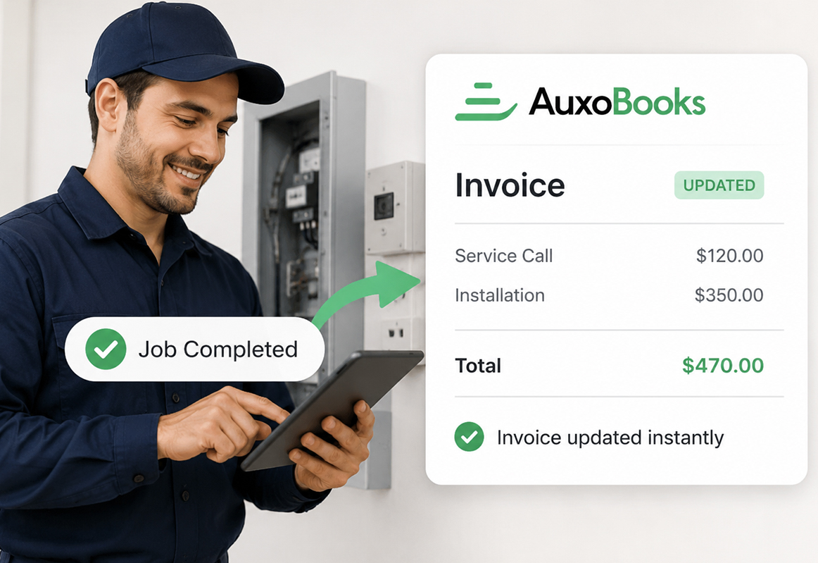 AuxoBooks service businesses preview