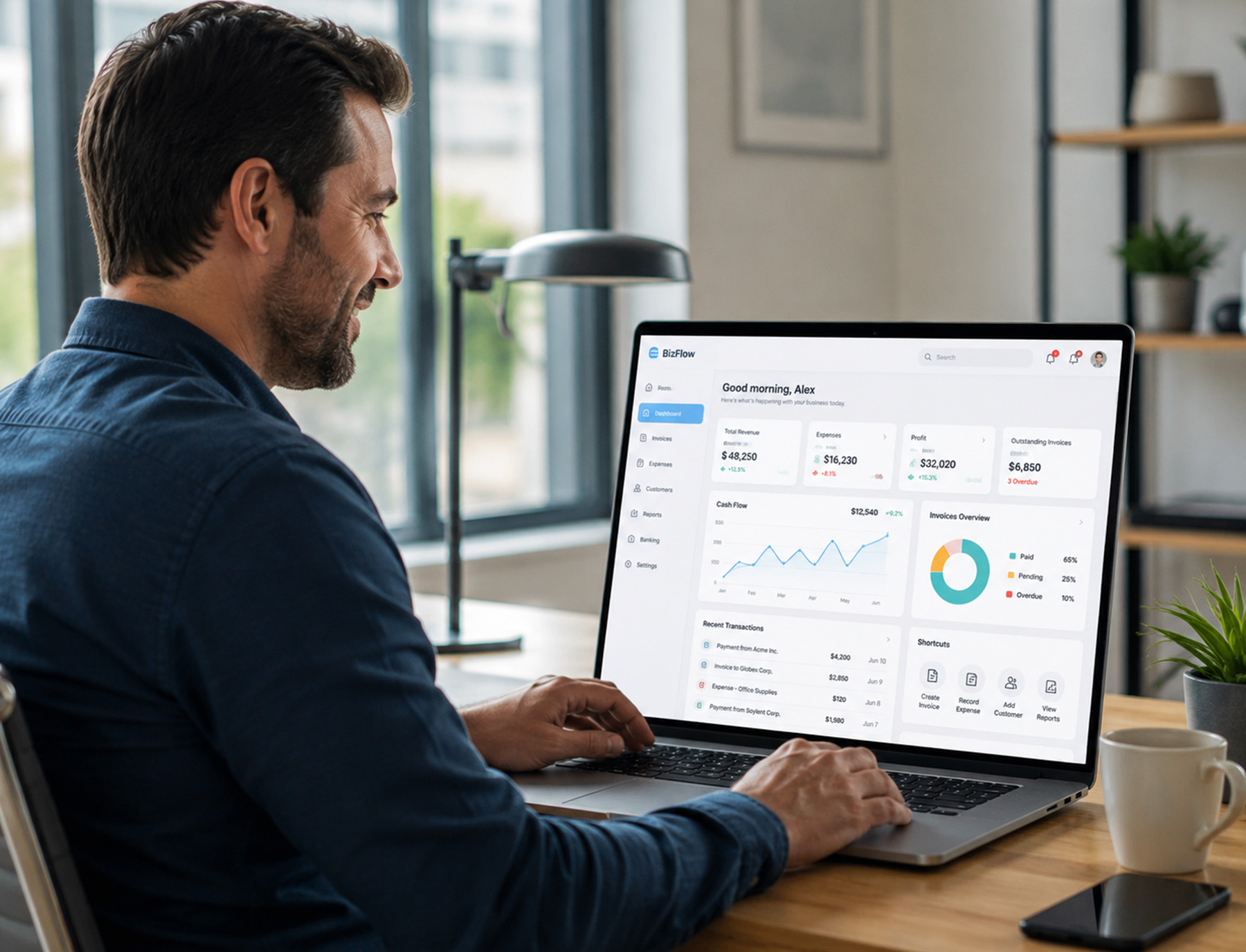AuxoBooks Simple Dashboard